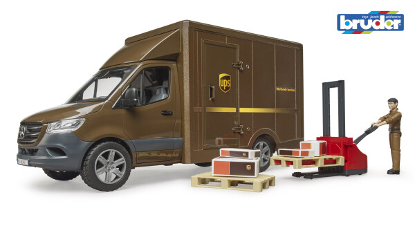 Bruder Mb Sprinter Ups Mit Fahrer Und ZubehöR 1: 16 02678-image