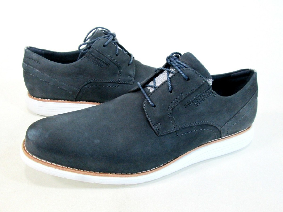 Rockport Navy Total Motion Oxford Sport Casual Dress Shoe Sz 12 (022326C) Rockport Total Motion City Plain Toe Mens Blue Wide Oxfords  main image 2