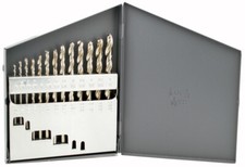 13pc Drill Set, 1/16" to 1/4" x 64th's. Jobber Length, High Speed Steel,