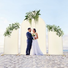 Biege Wedding Arch Cover Golden Wedding Arch Backdrop Stand,Plant Climbing