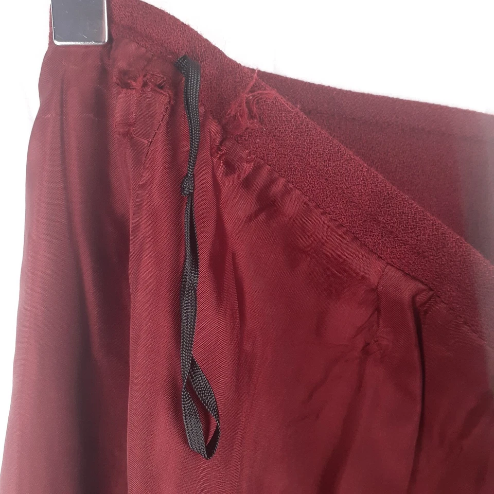 Kasper 西装裙套装女式 Petit 14 红色经典肩垫口袋 100 羊毛 — 第 4/4 张图片