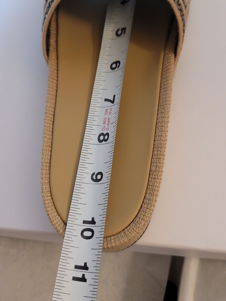 Dior Sandal Black & Creme Dway Wedge Mule Natural Canvas Dior Sandal Black & Creme Dway Wedge Mule Natural Canvas