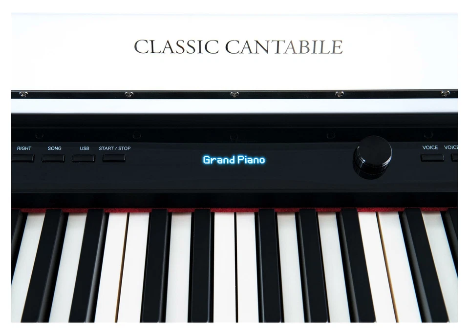 Piano Numérique Upright 88 Touches Surface en Ivoire 3 Pédals 40 Voix USB Blanc - Photo 4/4