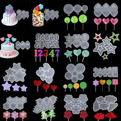 Silicone Heart Star Shape Cake Chocolate Baking Mould DIY Jewelry Pendants Mold