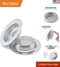 2 Pack Kitchen Sink Strainer - Double-Layer Rustproof Stainless Steel Design