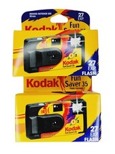 2 Kodak Fun Saver 27 Film Camera 35mm Disposable Camera NEW Sealed EXPIRED 2004