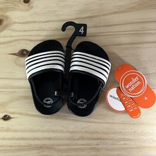 Wonder Nation Kids Sandals NWT Size 4 6-12M Black White