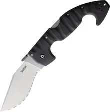 Cold Steel Spartan Pocket Knife Lockback Gray Folding Serrated AUS-10A 21SS