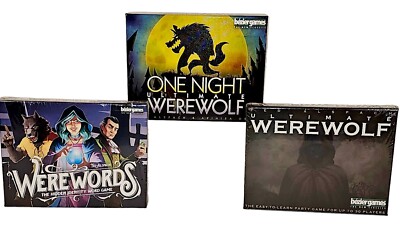 Bezier Card Game One Night Ultimate Werewolf w/werewords (three Box) EX
