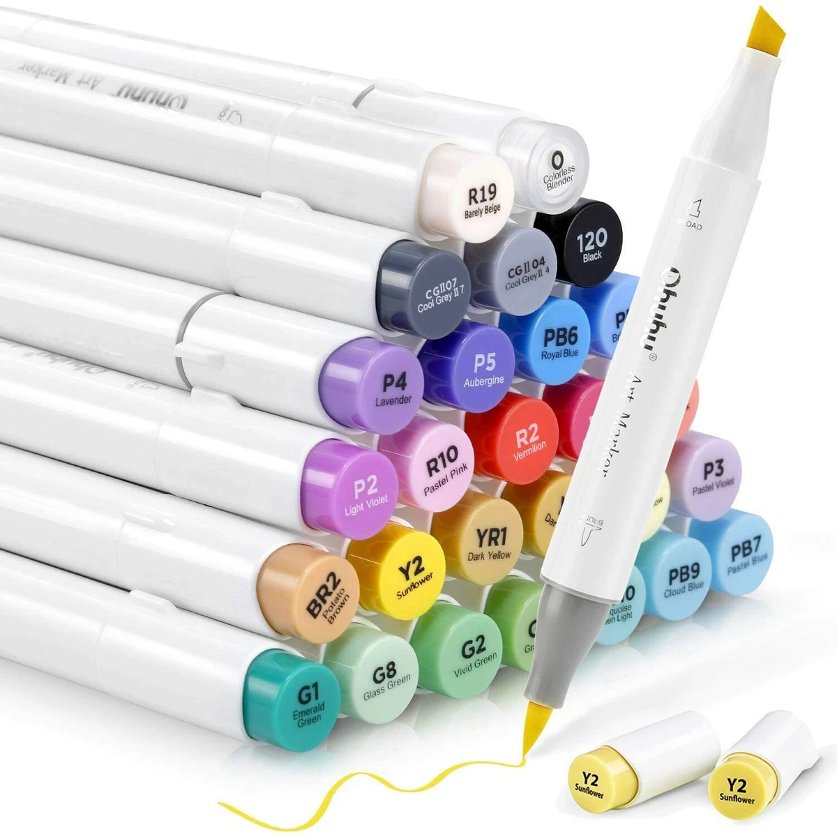 Ohuhu Fineliners Drawing Pen - 8 Assorted Tip Sizes & 7 Fine Tip (8  Pcs/Set)