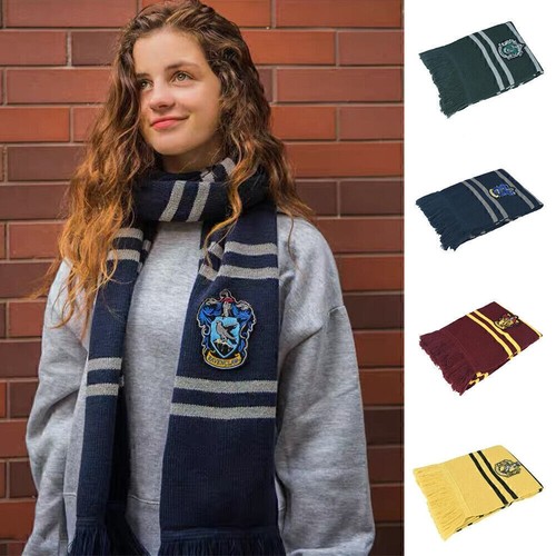 Unisex Warm Scarf Hufflepuff Harry-Potter Gryffindor Slytherin Raveclaw Scarves - Picture 2 of 16