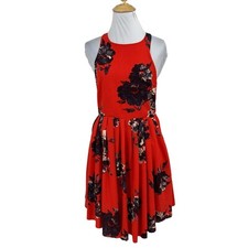 Free People Dress Womens 2 Multi Cloud Combo Floral Flutterby Pleated Pockets