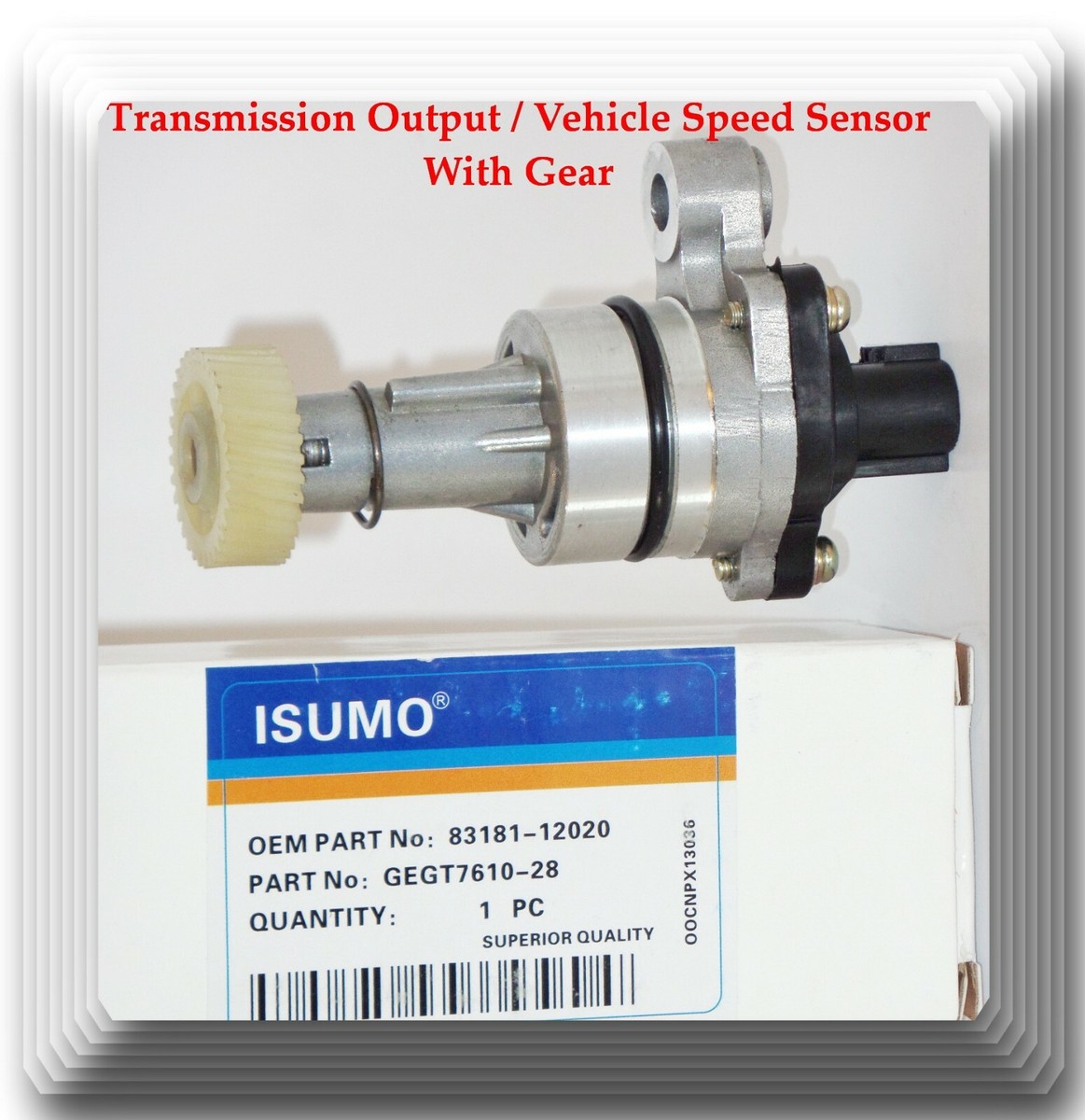 Output Vehicle Speed Sensor With Connector - Fits Various Chevrolet, Geo, Lexus, Pontiac, Toyota Models