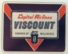 Vintage Capital Airlines Viscount Luggage Label Powered by Rolls Royce sticker