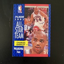 CHARLES BARKLEY, 1991-92 FLEER, ALL-STAR TEAM #213