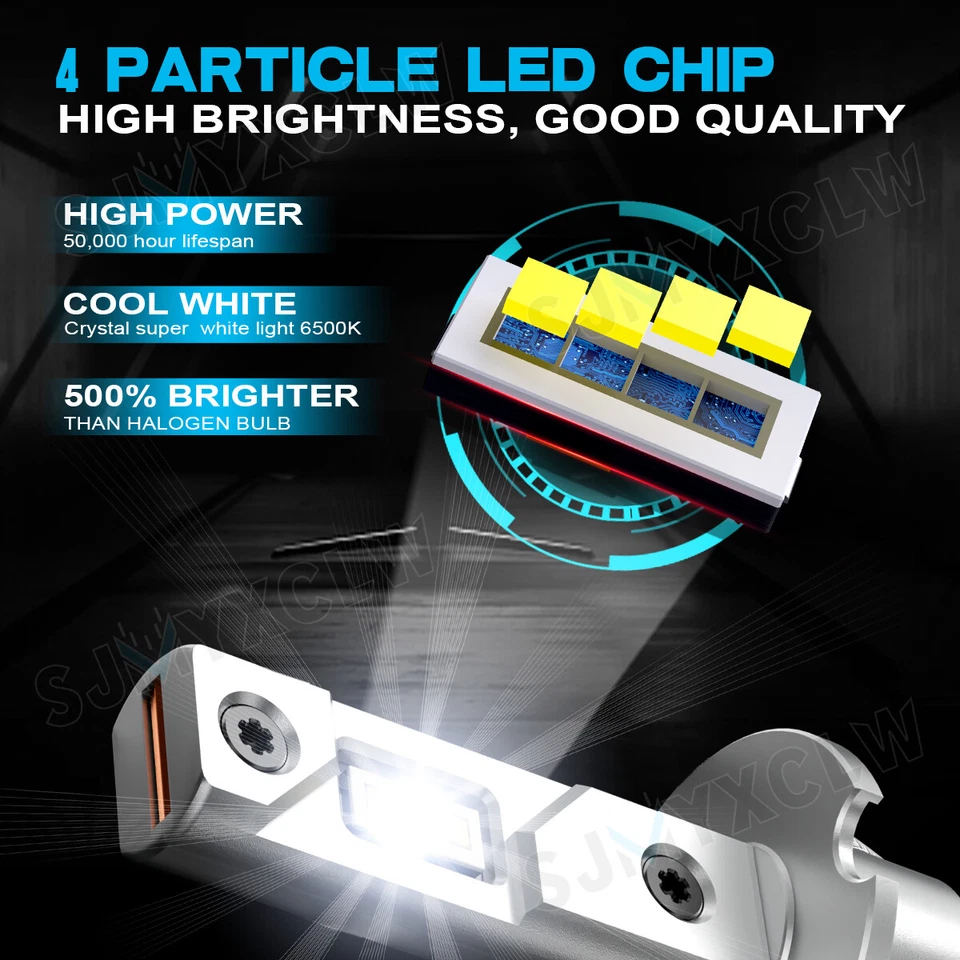 Par de bombillas antiniebla H3 para Lexus LX470 1998-2007 lámpara DRL 6000K blanco Foto 3 de 4