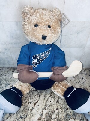 21  Plush Stuffed NHL Hockey Washington Capitals Bear Wood Stick Jersey Skates