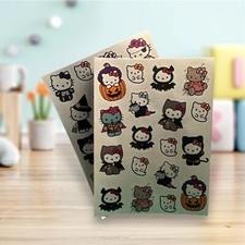 Hello Kitty sticker sheet 100 Stickers Sanrio Hello Kitty Halloween Pumpkin Bat