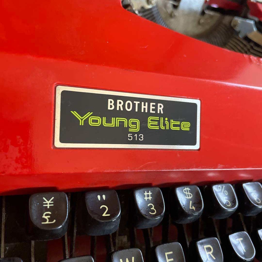 Brother Typewriter YOUNG ELITE 513 JP7-513 Red Vintage Retro