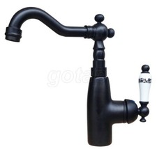 Oil Rubbed Bronze Bathroom Basin Sink Faucet Swivel Spout Washbasin Mixer Tap