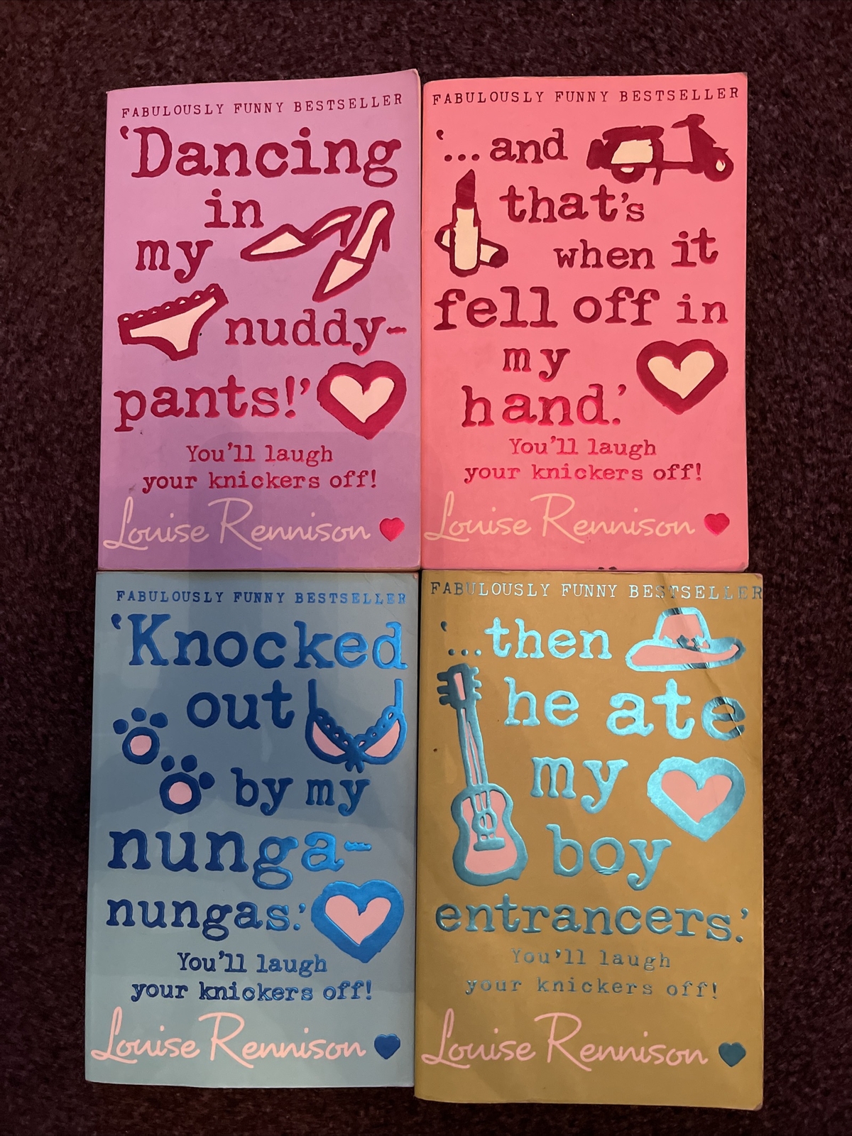 Louise Rennison Book Bundle X 4, Young Adults, Romance, Humour, (71)