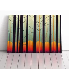 Art Deco Spring Forest Vol.5 Abstract Canvas Wall Art Print Framed Picture Decor