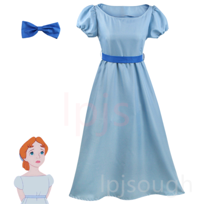 blue wendy darling dress The Wendy Darling long sleeve midi dress M main image 1