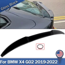 For BMW X4 G02 X4M F98 2019-2022 Painted Gloss Black Rear Trunk Spoiler Lip Wing