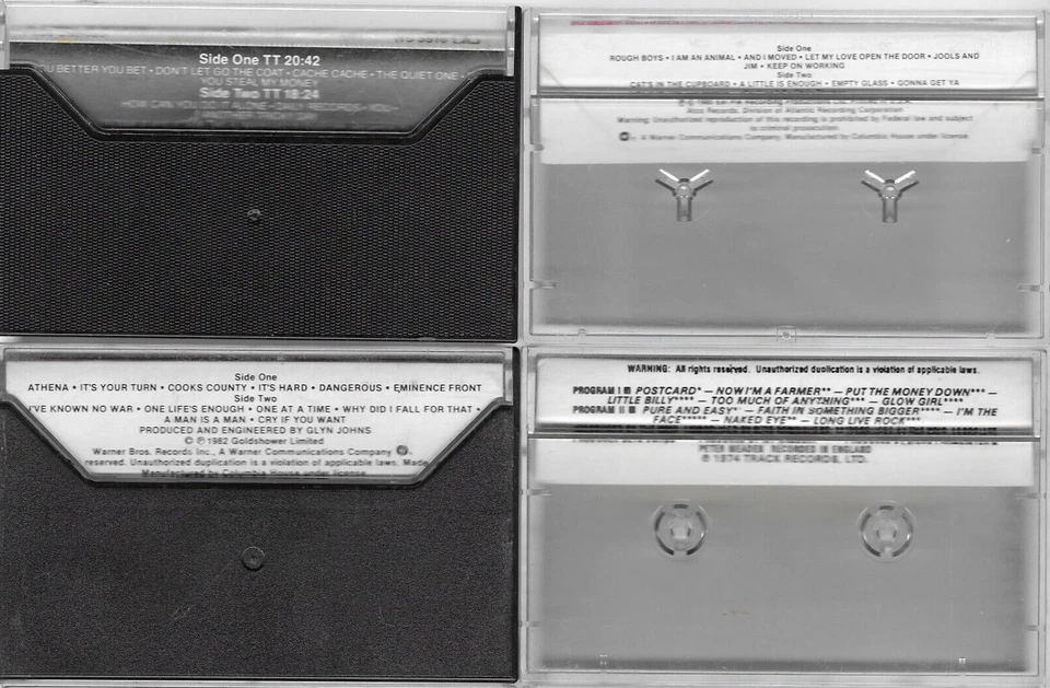 THE WHO It's Hard / Face Dances / Odd Sods / Empty Glass 4 Cassette Tape Lot - Image 3 of 4