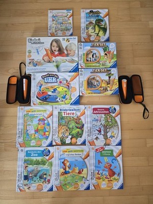 Riesiges tiptoi Set | 3 Stifte | Starter-Set | 8 Bücher | 3 Spiele & Sets