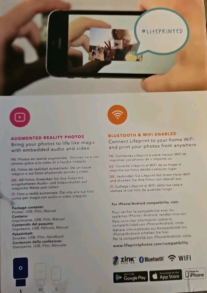 Lifeprint Wifi And Bluetooth 3"x4.5" Instant Photo Printer-tested - Image 2 of 4