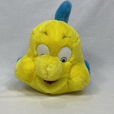 Vintage Tyco 1991 Disney Flounder Fish Plush Ariel the Little Mermaid 12"
