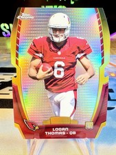 2014 Logan Thomas Topps Chrome Die-Cut Refractor Rookie Card #CRDC-LT Cardinals. rookie card picture
