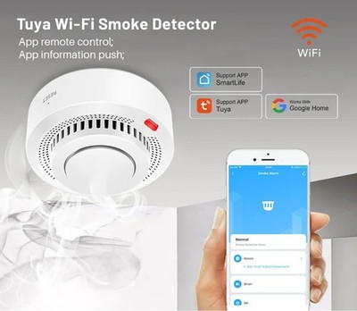 Tuya WLAN Rauchmelder 85dB Smartlife App Feuer Alarm Sensor Sicherheit Systeme