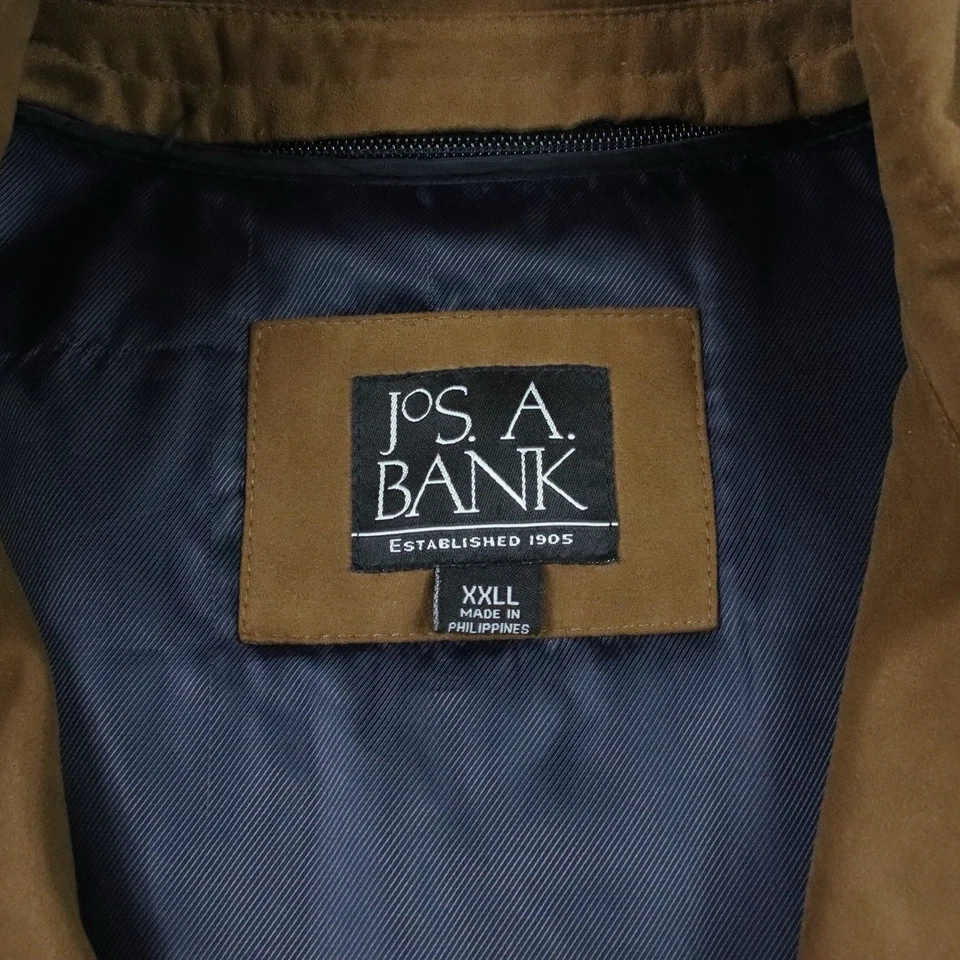 Jos A Bank Men XXLL Removable Wool Blend Lining Brown Bomber Polyester Jacket - Image 4 of 4