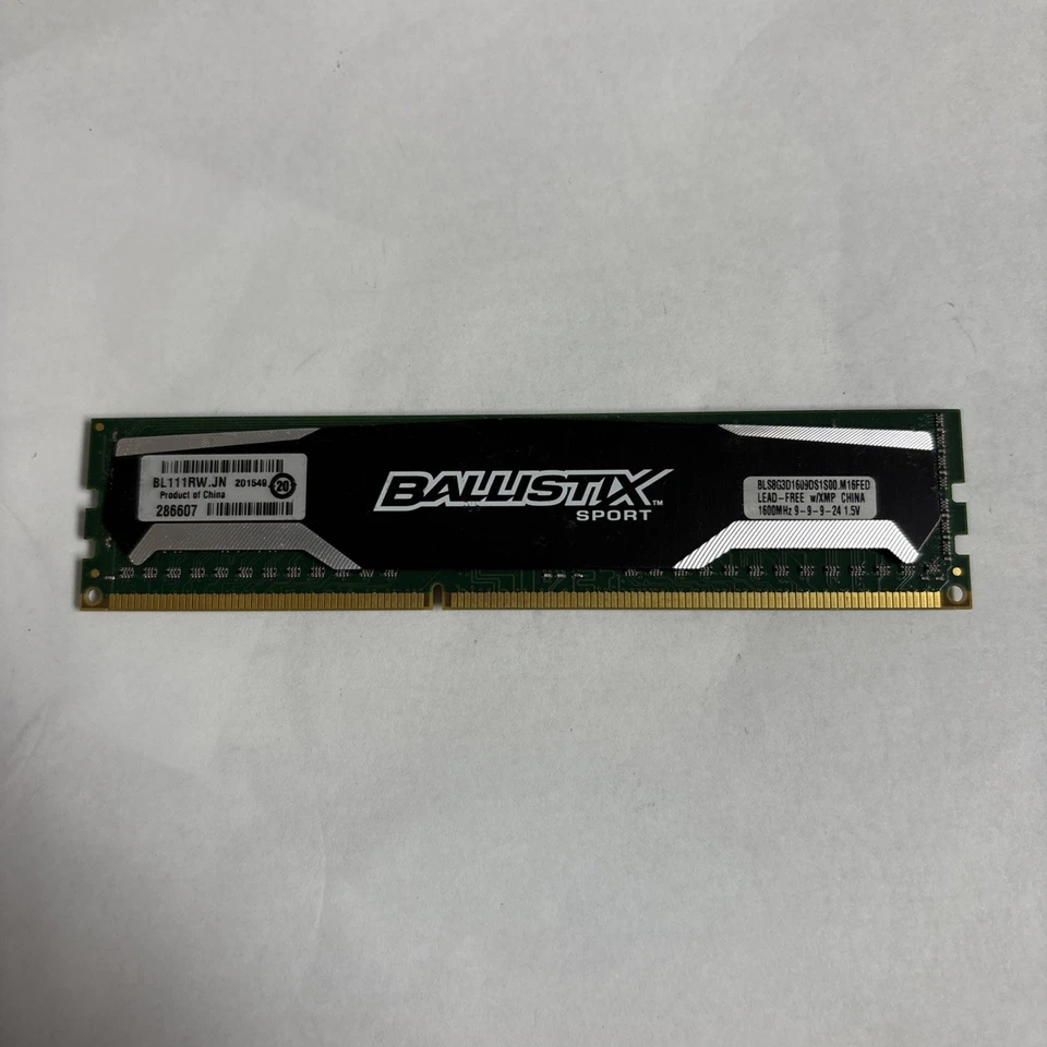 Настольный компьютер Crucial Ballistix Sport 8 ГБ DDR3-1600 (PC3-12800) RAM BLS8G3D1609DS1S00 - Изображение 2 из 2