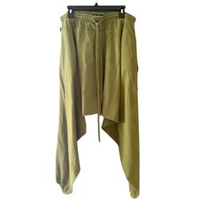 Buddha Pants Savannah Harem Drop Crotch Moss Green Yoga Boho Trousers Large