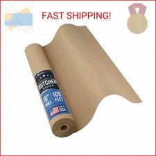 Brown Kraft Butcher Paper Roll - 18 Inch x 100 Feet - USA Made - Food-Grade Pape