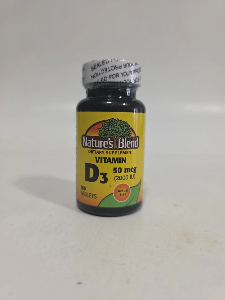 Vitamina D3 50mcg (1000UI) 100 comprimidos de Nature's Blend Exp  Foto 4 de 4