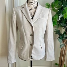 Calvin Klein Women s 3-Button Tailored Blazer Light Beige Sz 6