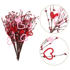 10 Pcs Valentine's Day Artificial Flower Bouquet Berry Stems Picks