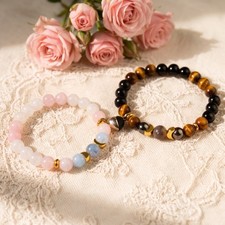Heart Crystal Bracelets for Couples Matching Bracelet Set Bride Groom Valentine
