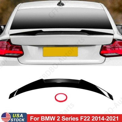 Gloss Black M4 Style For BMW F22 M235i F87 M2 Coupe 14-20 Rear Trunk Lip Spoiler