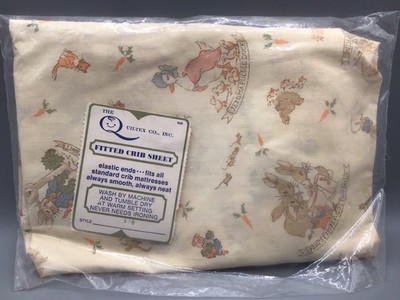 Quiltex Beatrix Potter Fitted Crib Sheet Style 116 Vintage Unused In Package