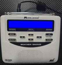 USED Midland All Hazard Digital Weather Radio Public Alert WR-120EZ NOAA