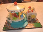 Vintage Fisher Price Little People Merry Go Round WORKS 1972 Great Condition