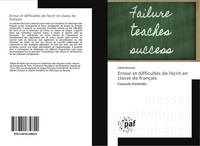 Erreur Et DifficultéS De L'éCrit En Classe De FrançAis Sabeh BoularèS