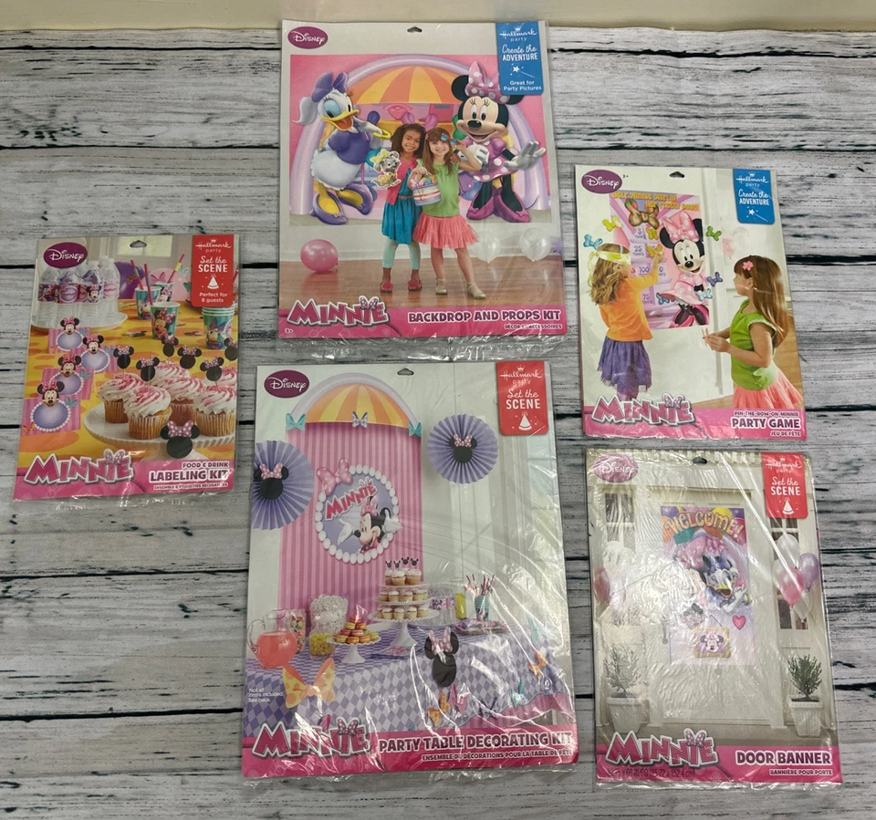 NEW Disney Hallmark Minnie Mouse Birthday Party Set the Scene Decorating Kits - Image 2 of 4