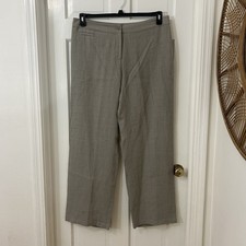 Eileen Fisher Tan Beige Lagom Flowy Linen Blend Lagenlook Minimalist Pants Sz L