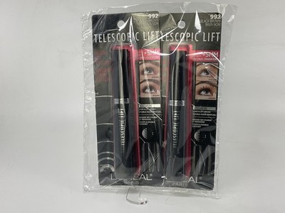 L'Oreal Paris Telescopic Lift Mascara Lengthening Volumizing Black, 2 PACK